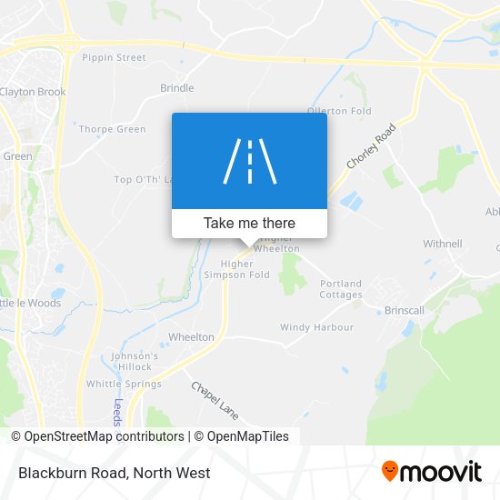 Blackburn Road map
