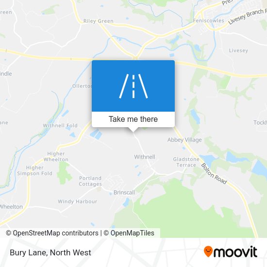 Bury Lane map