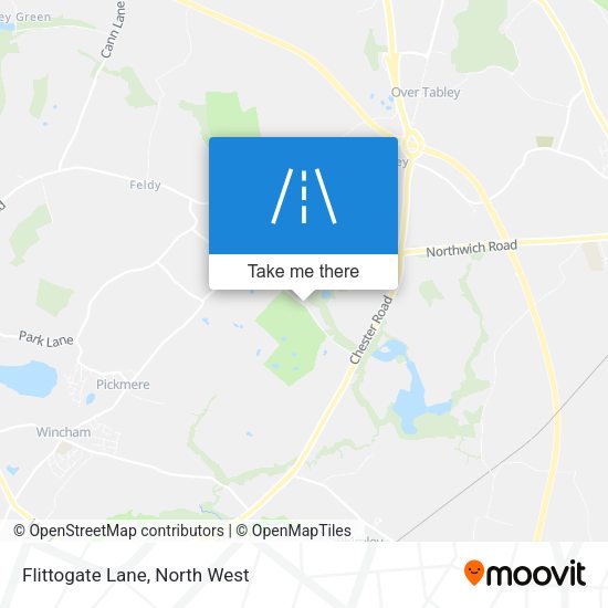 Flittogate Lane map