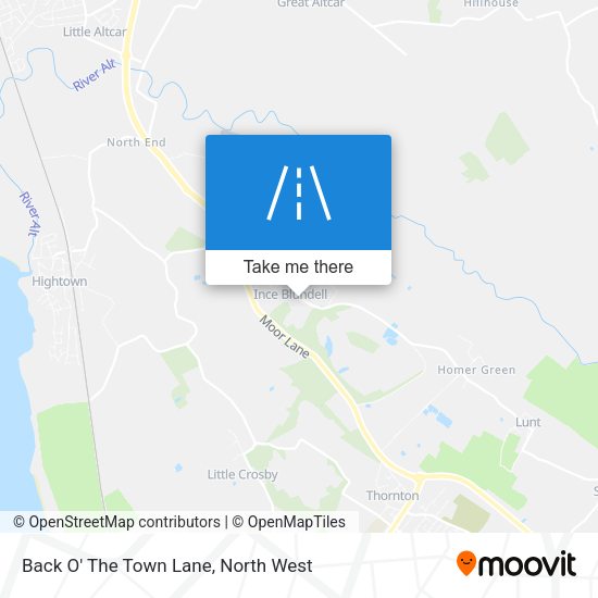 Back O' The Town Lane map