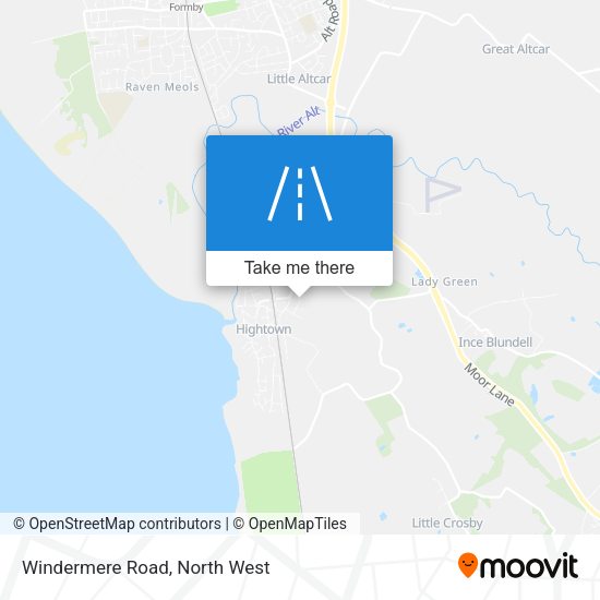 Windermere Road map