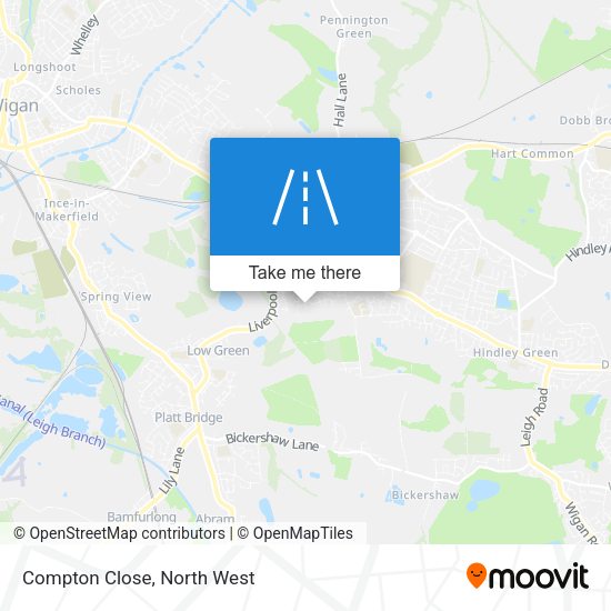 Compton Close map