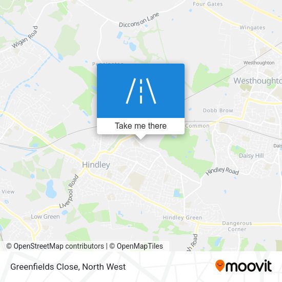 Greenfields Close map