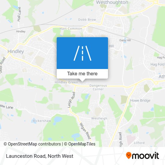 Launceston Road map
