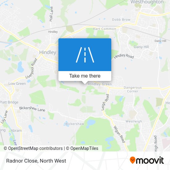Radnor Close map