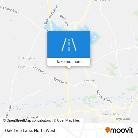 Oak Tree Lane map