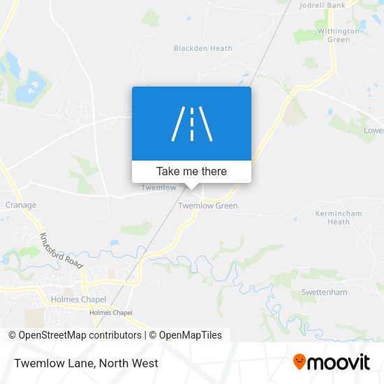 Twemlow Lane map