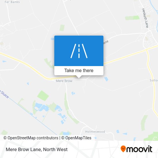Mere Brow Lane map