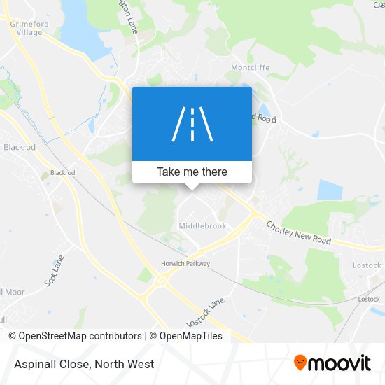 Aspinall Close map