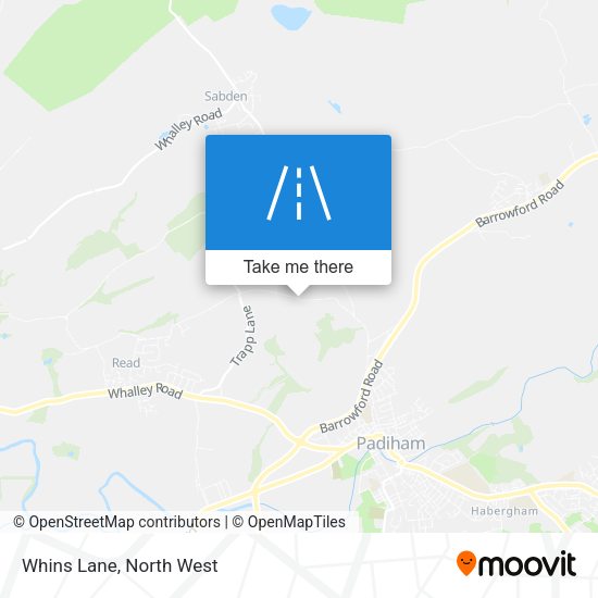 Whins Lane map