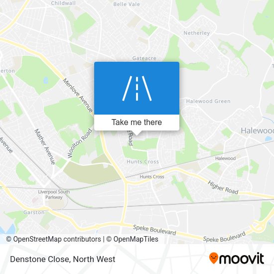 Denstone Close map