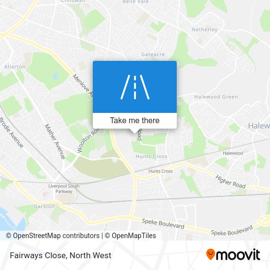 Fairways Close map