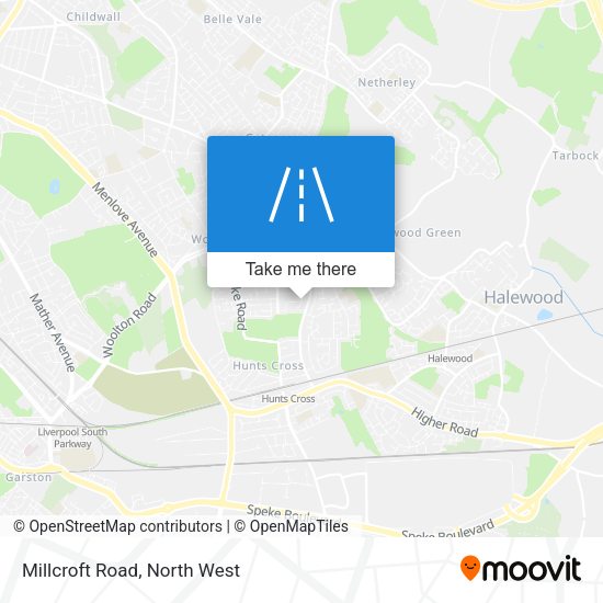 Millcroft Road map