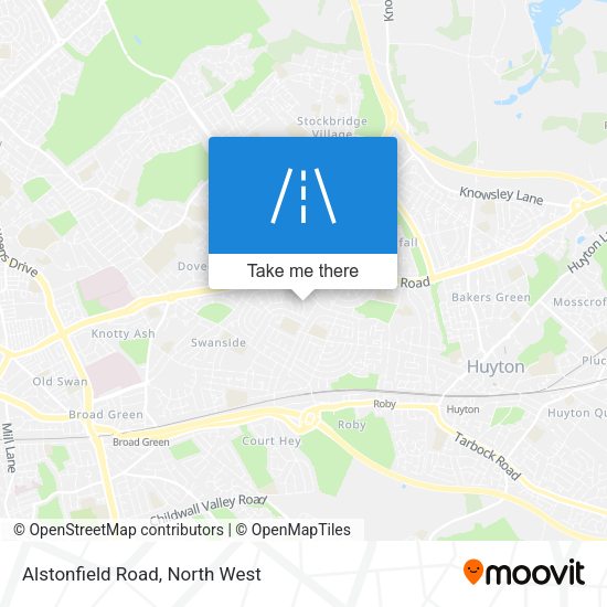 Alstonfield Road map