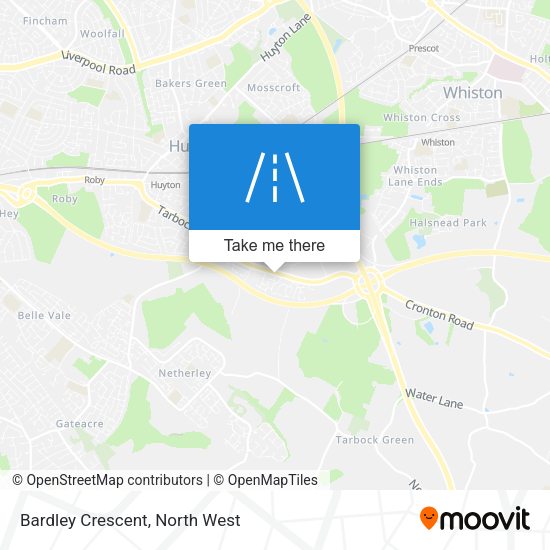 Bardley Crescent map
