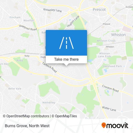 Burns Grove map