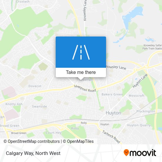 Calgary Way map