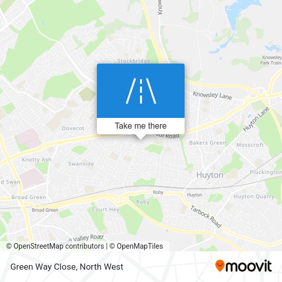 Green Way Close map