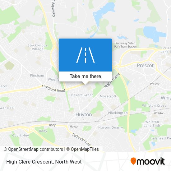 High Clere Crescent map