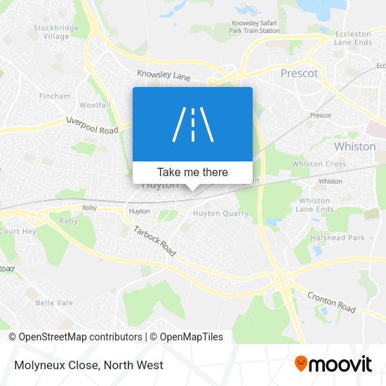Molyneux Close map