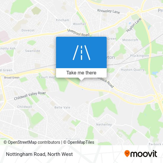 Nottingham Road map