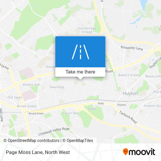 Page Moss Lane map