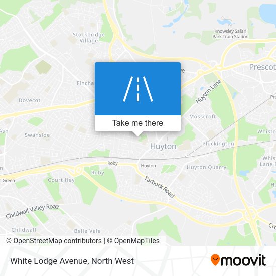 White Lodge Avenue map