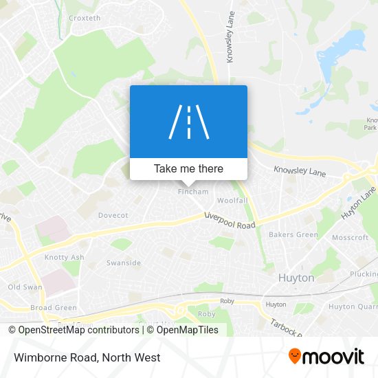 Wimborne Road map