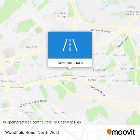 Woodfield Road map