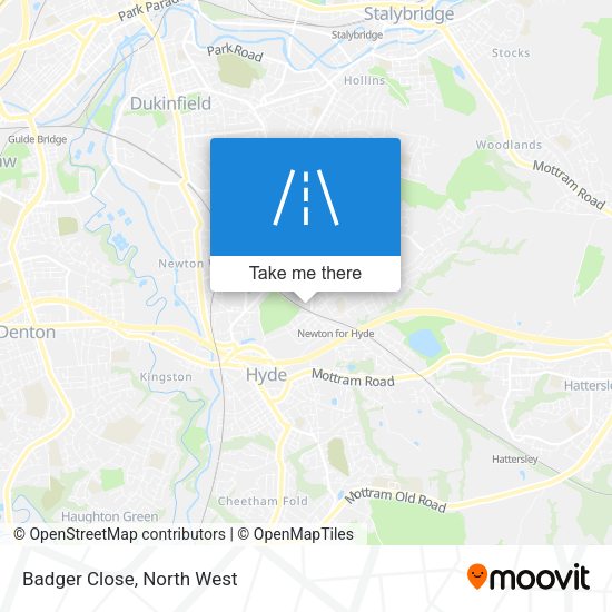 Badger Close map
