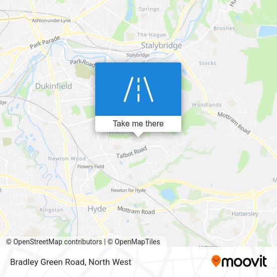 Bradley Green Road map