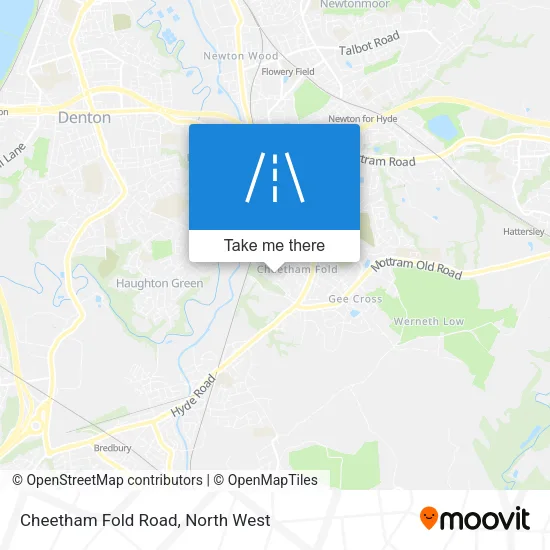 Cheetham Fold Road map