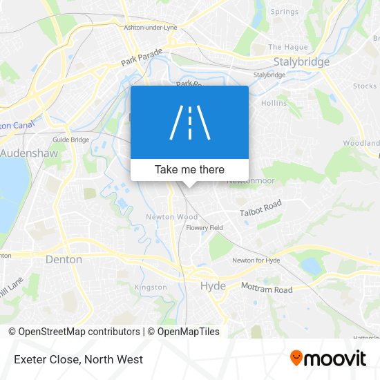 Exeter Close map