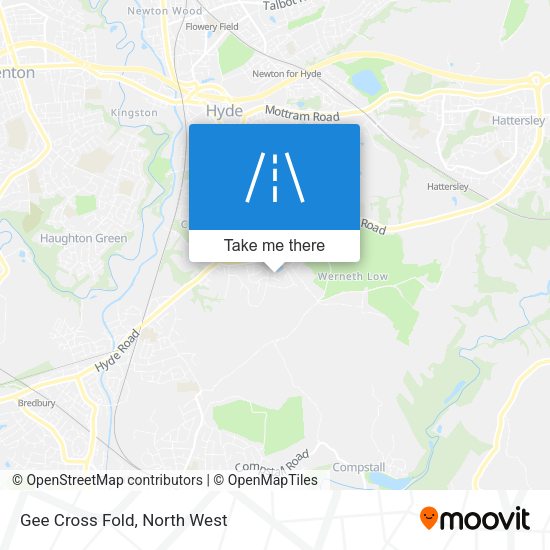 Gee Cross Fold map