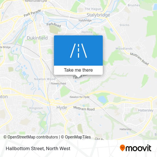 Hallbottom Street map