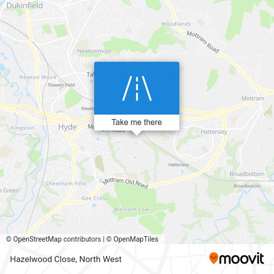 Hazelwood Close map