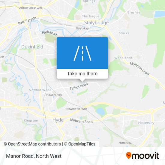 Manor Road map