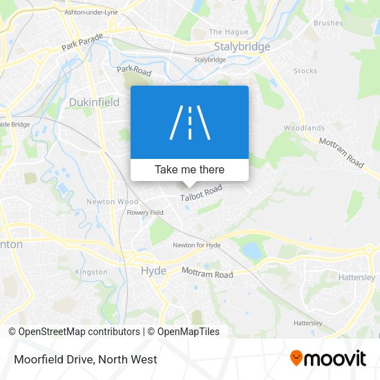 Moorfield Drive map