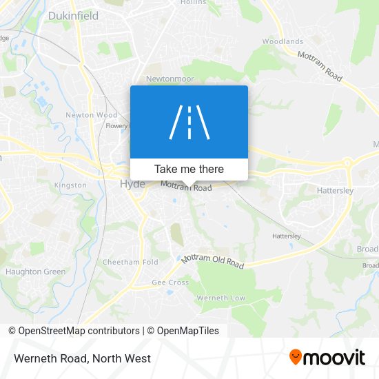 Werneth Road map