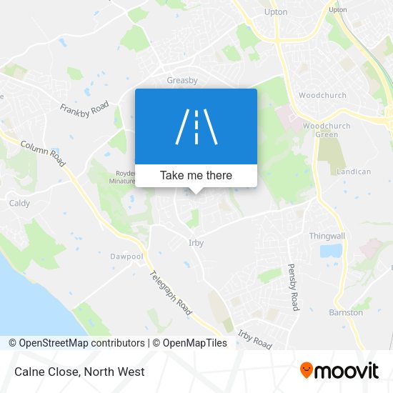 Calne Close map