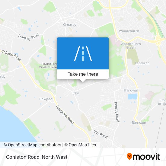Coniston Road map
