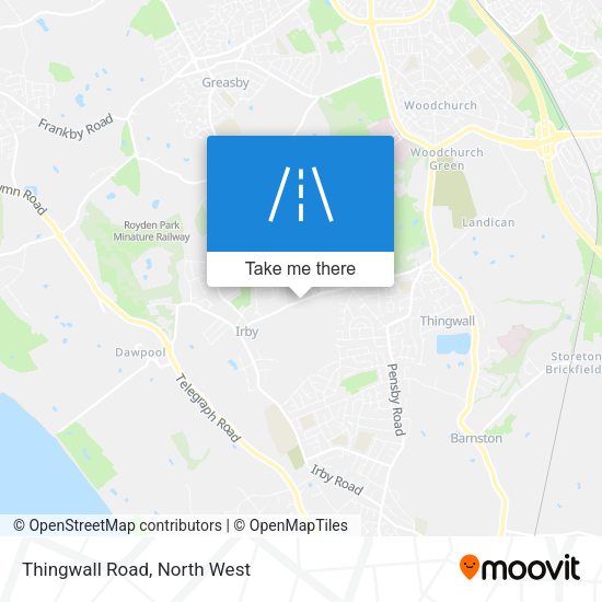 Thingwall Road map