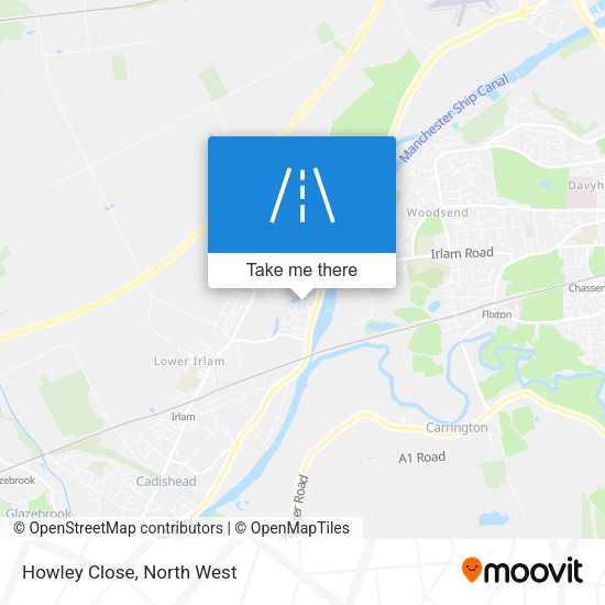 Howley Close map