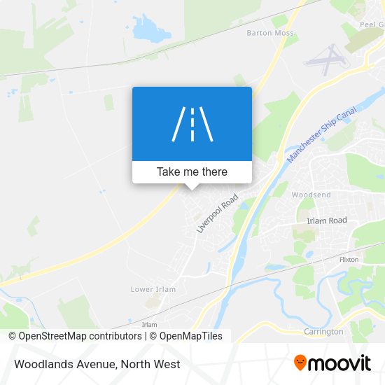 Woodlands Avenue map