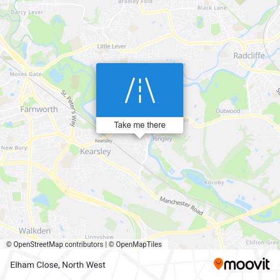 Elham Close map