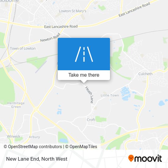 New Lane End map
