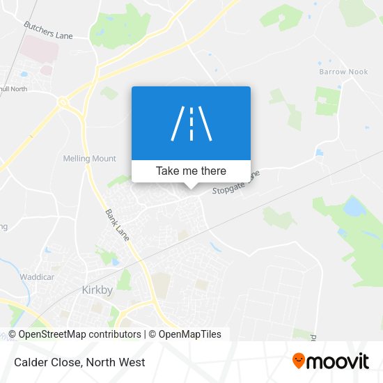 Calder Close map