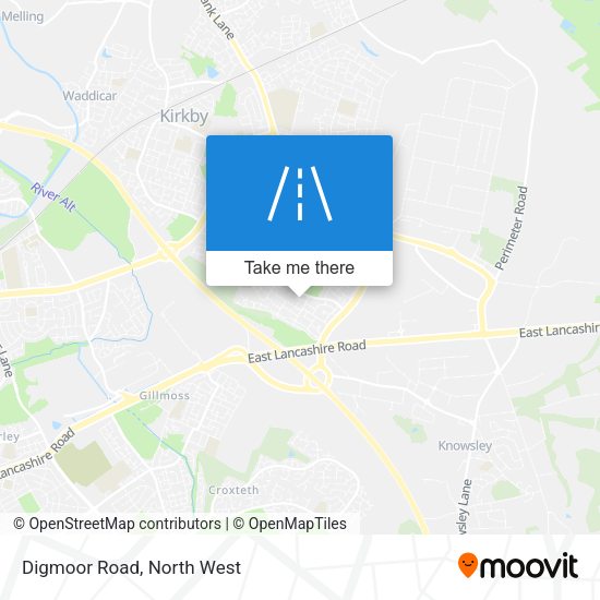Digmoor Road map
