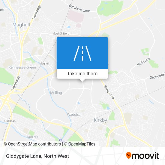 Giddygate Lane map