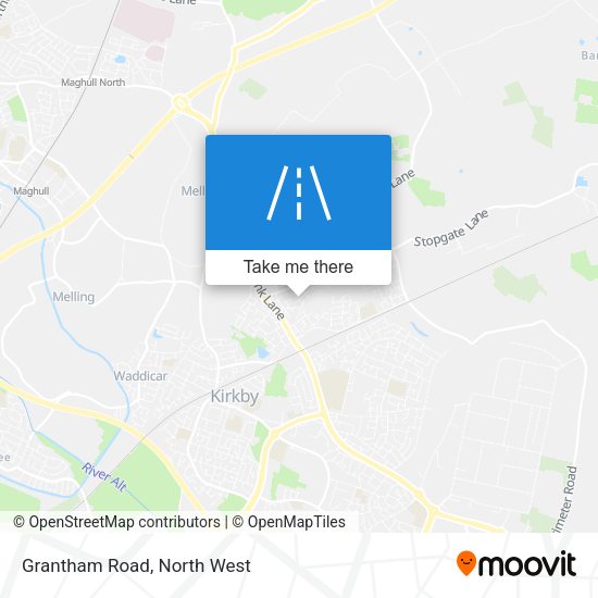 Grantham Road map
